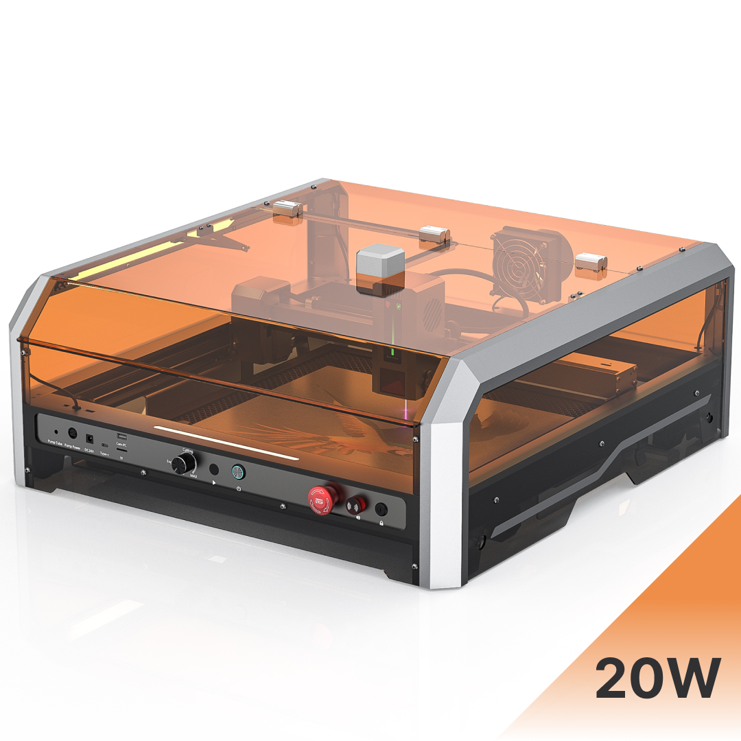 L8 Laser Engraver Machine, 20W/40W Power, 40000mm/min High Speed All-in-one, Air Assist, Lightburn Camera