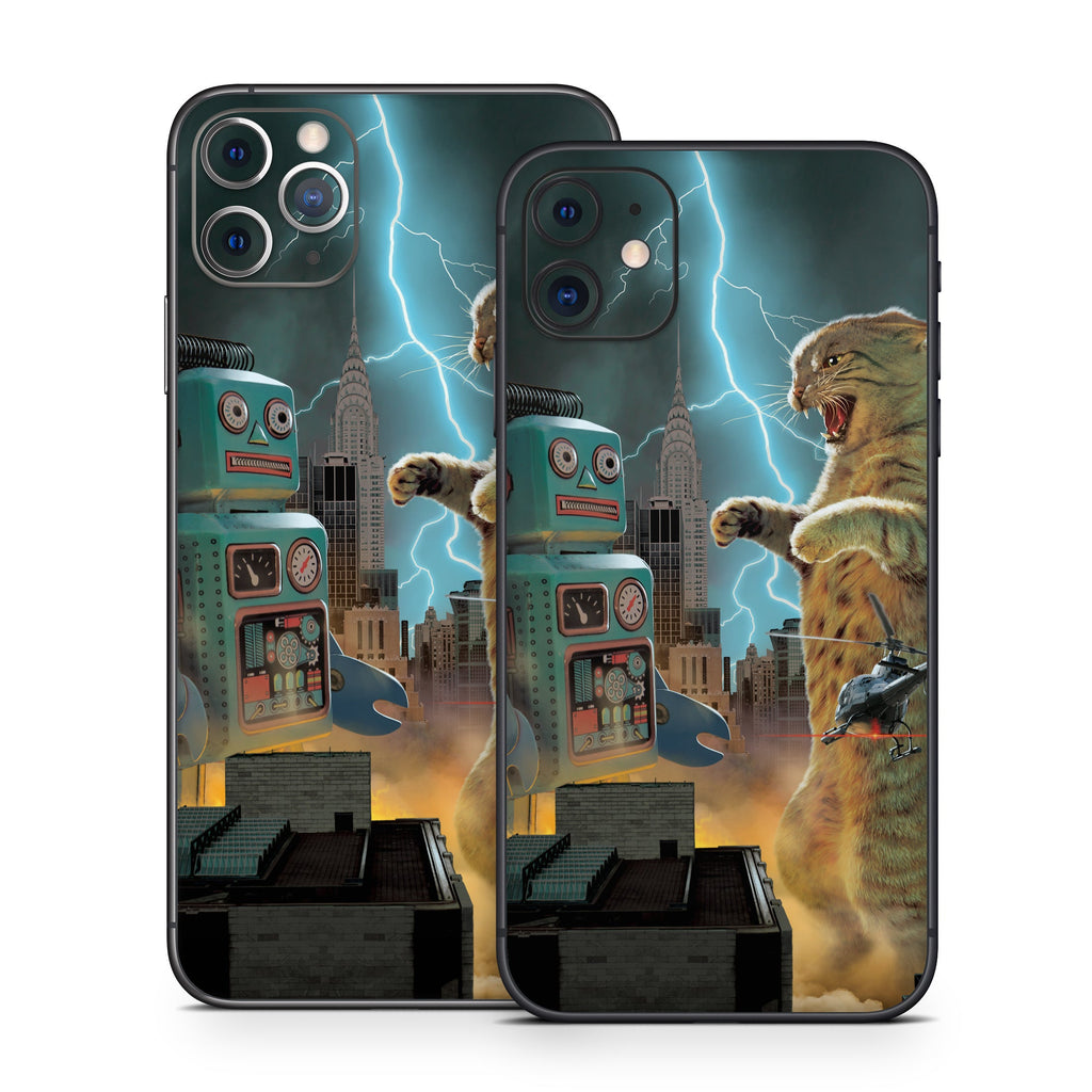 Catzilla Vs Robot - Apple iPhone 11 Skin