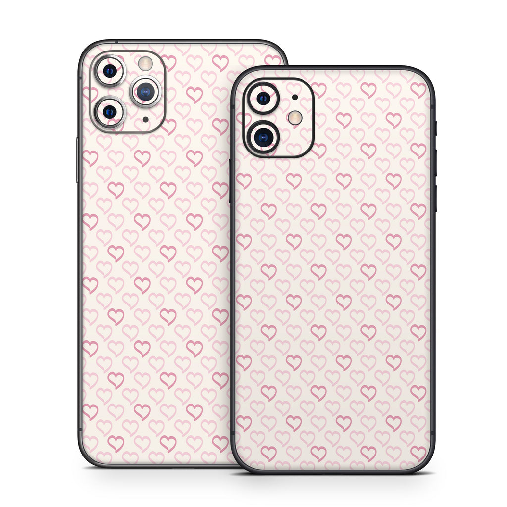 Patterned Hearts - Apple iPhone 11 Skin