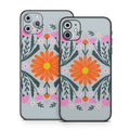 Pink and Orange Flowers - Apple iPhone 11 Skin
