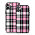 Pink Plaid - Apple iPhone 12 Skin