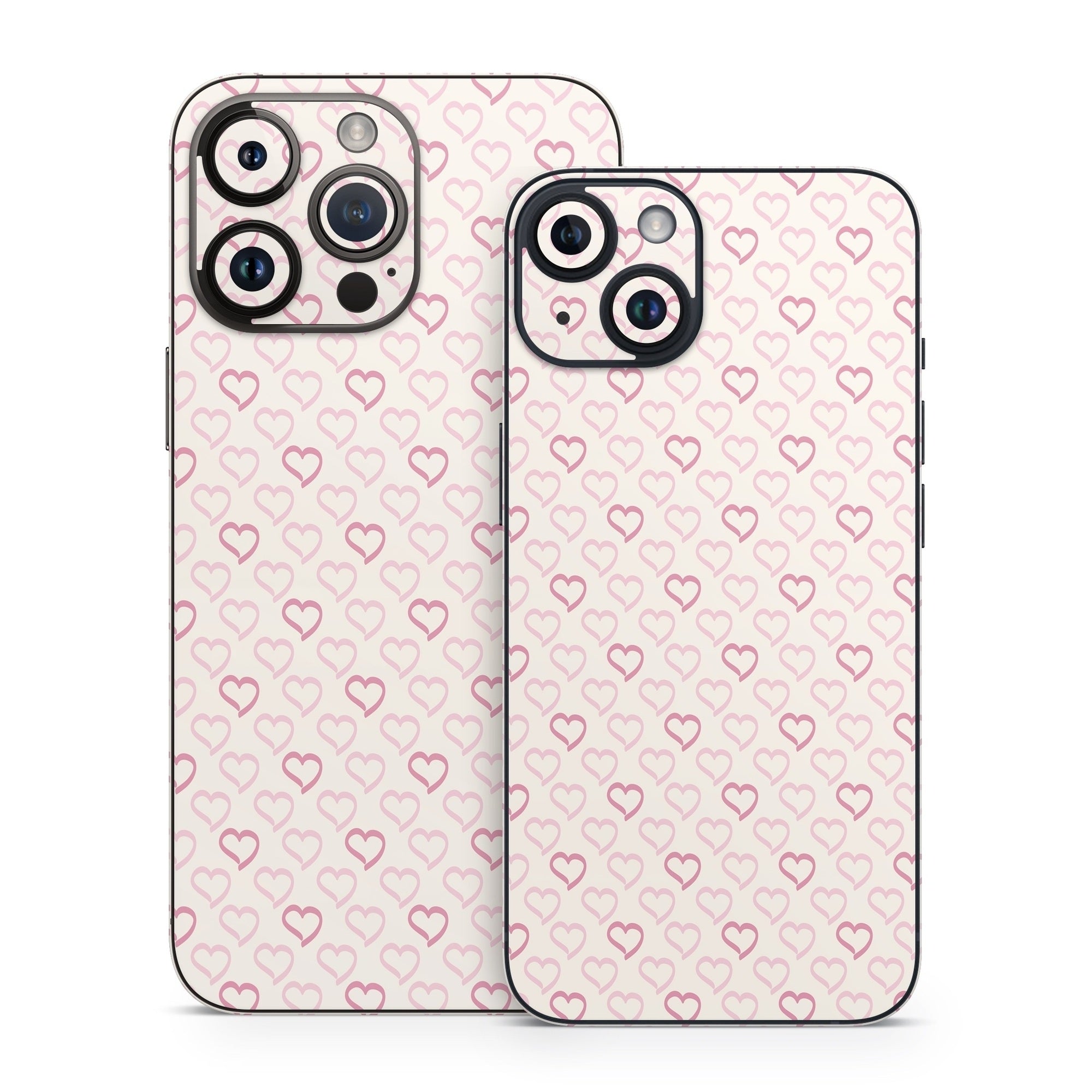 Patterned Hearts - Apple iPhone 14 Skin