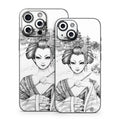 Geisha Sketch - Apple iPhone 15 Skin