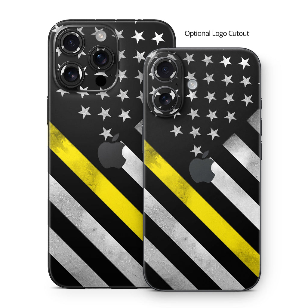 Thin Yellow Line Hero - Apple iPhone 16 Skin