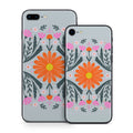 Pink and Orange Flowers - Apple iPhone 8 Skin
