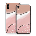 Abstract Pink and Brown - Apple iPhone X Skin