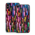 Colorful Brushstrokes Black - Apple iPhone X Skin