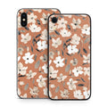 Fresh Flowers Copper - Apple iPhone X Skin
