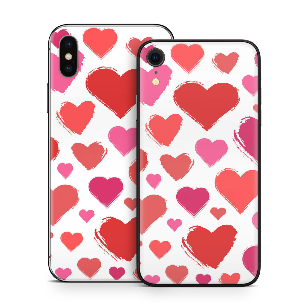 Hearts - Apple iPhone X Skin