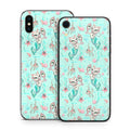 Merkittens with Pearls Aqua - Apple iPhone X Skin