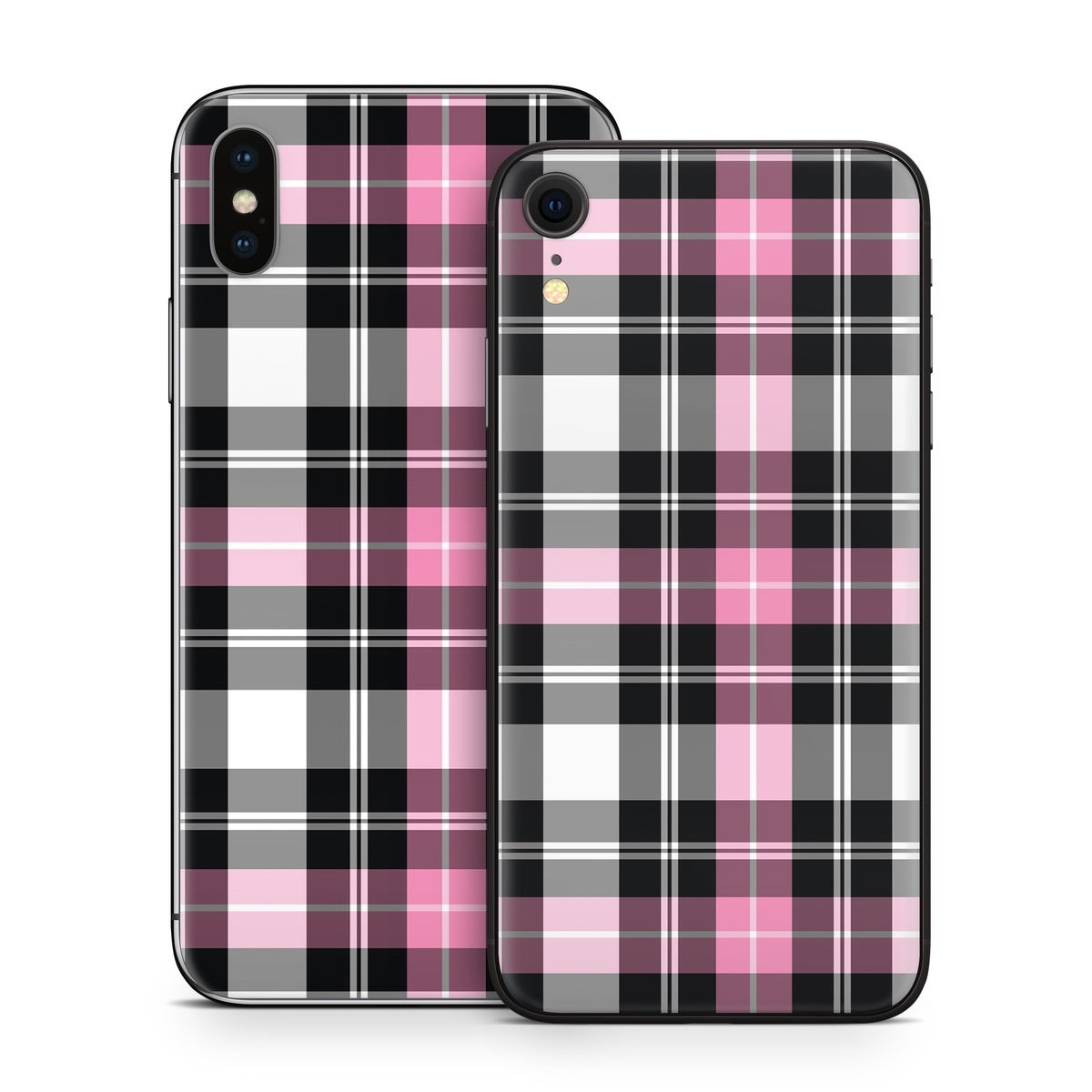 Pink Plaid - Apple iPhone X Skin