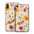 Summer Watercolor Sunflowers - Apple iPhone X Skin
