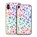 Valentines Love Hearts - Apple iPhone X Skin