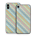 Wavy Diagonal Lines - Apple iPhone X Skin
