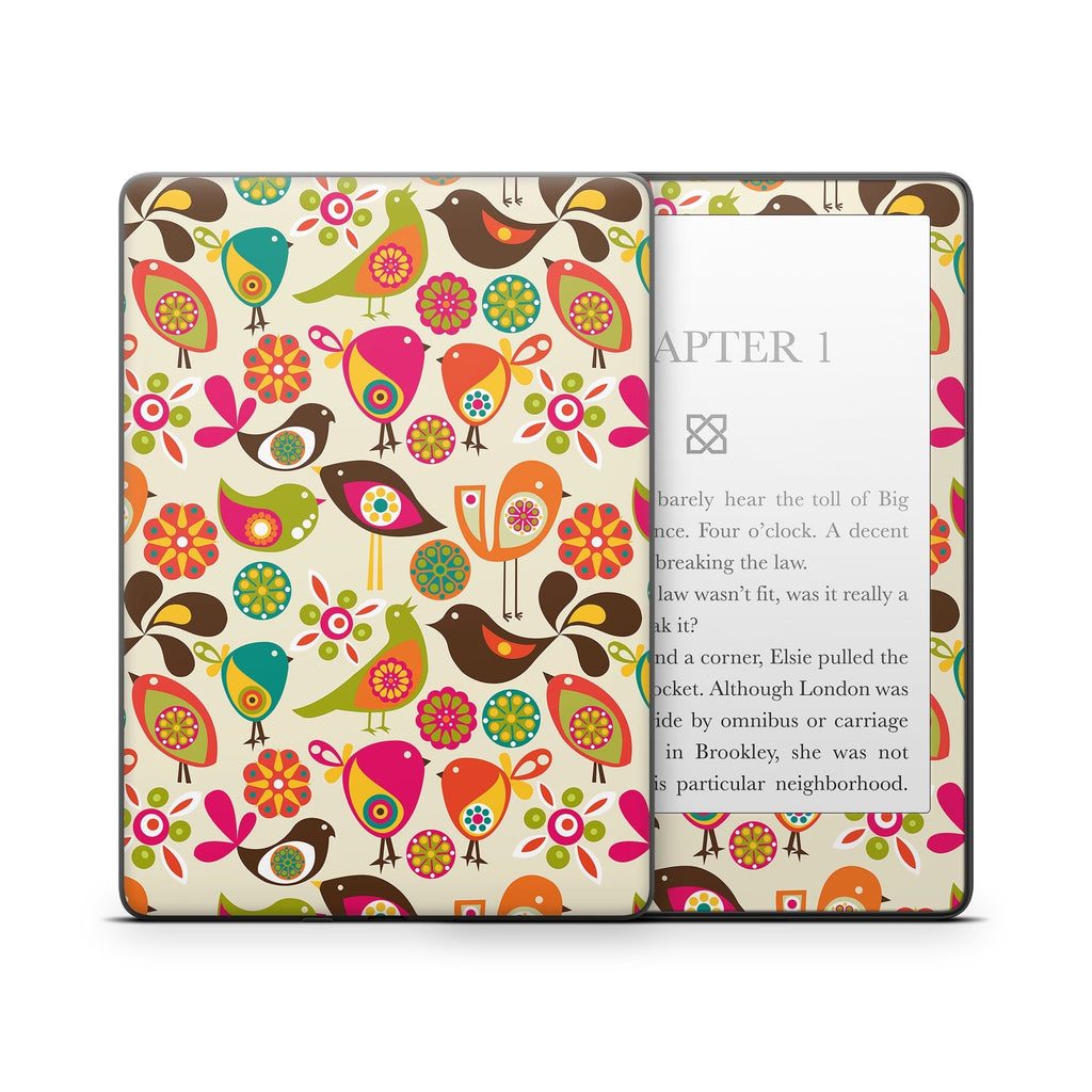 Bird Flowers - Amazon Kindle Skin