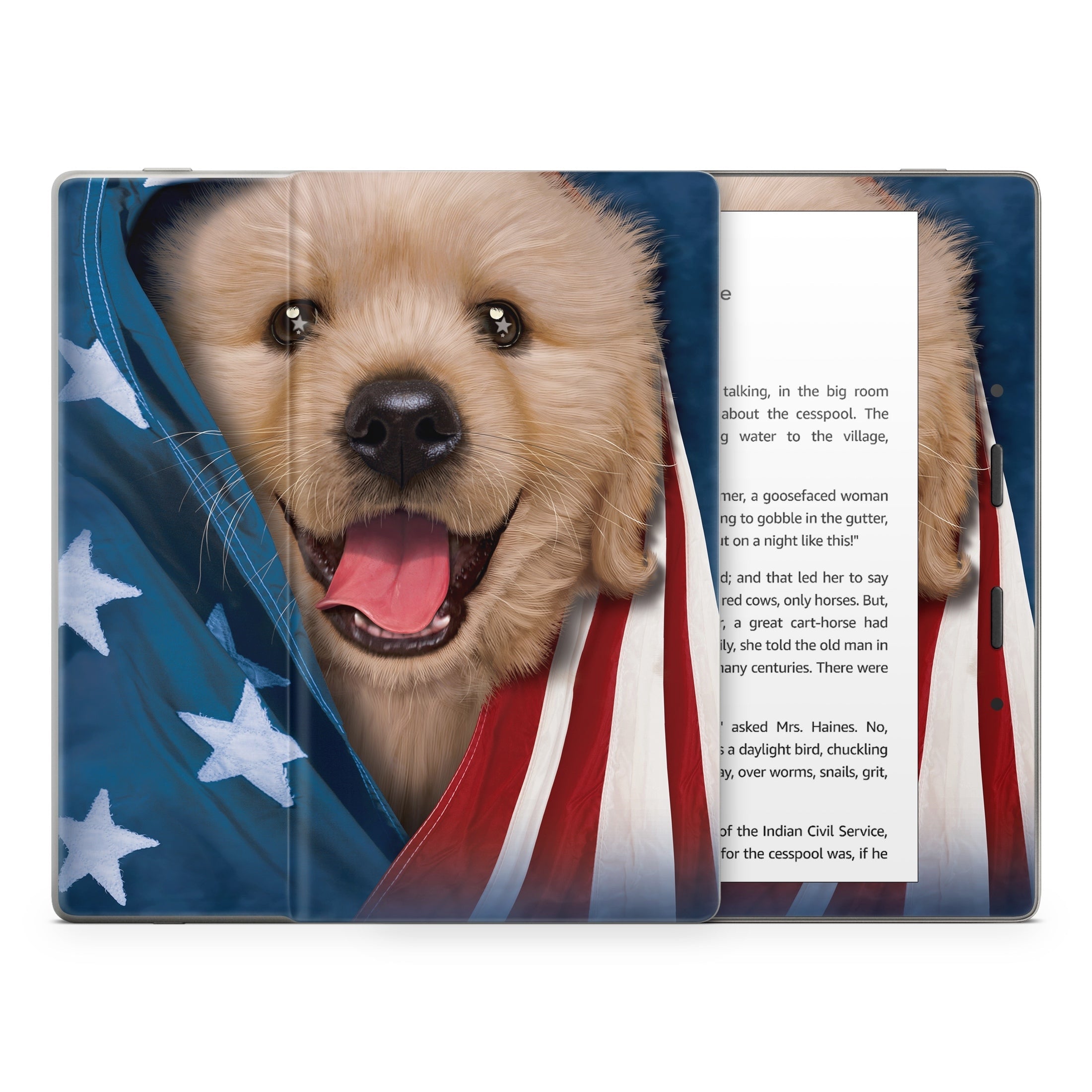Patriotic Retriever - Amazon Kindle Skin