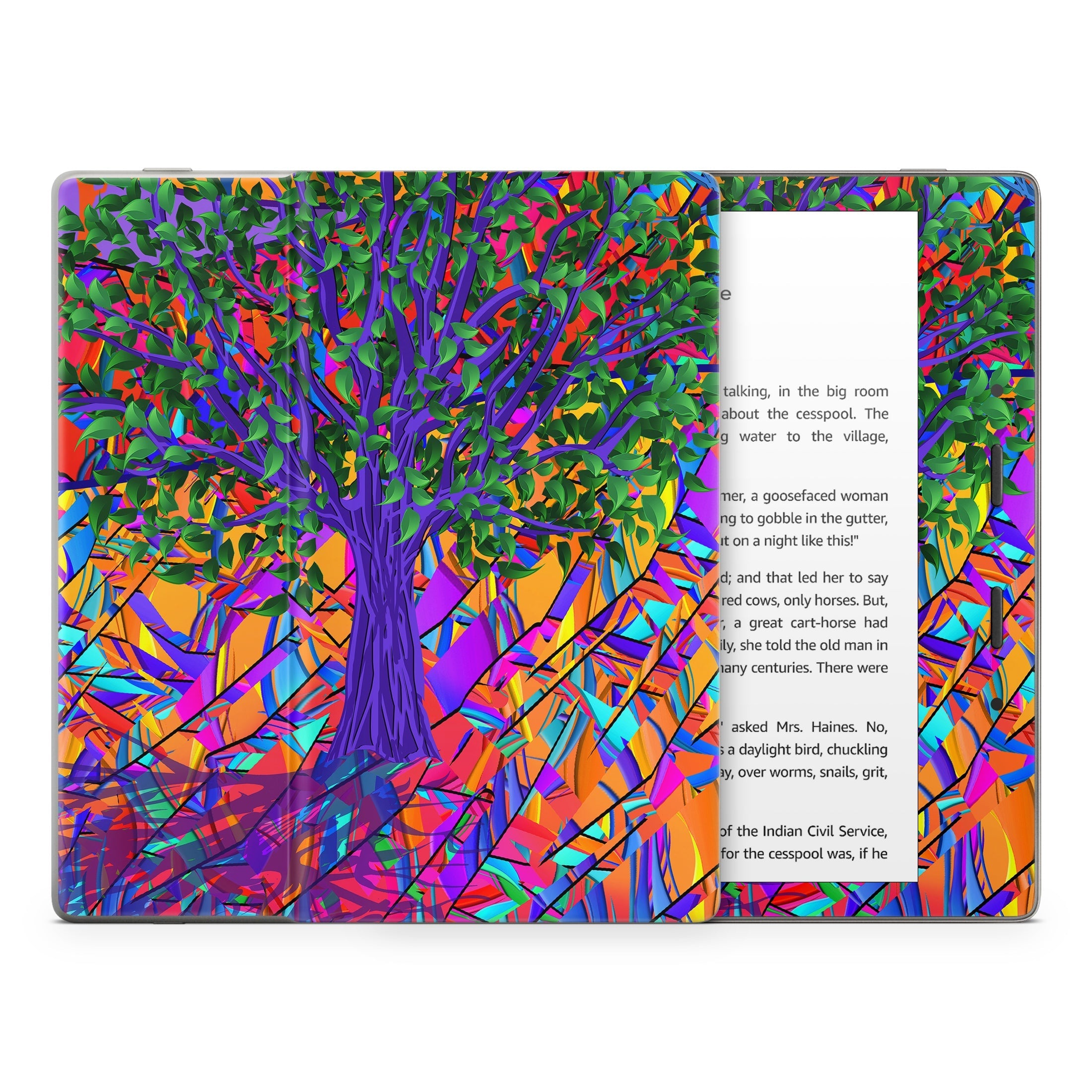 Stained Glass Tree - Amazon Kindle Skin