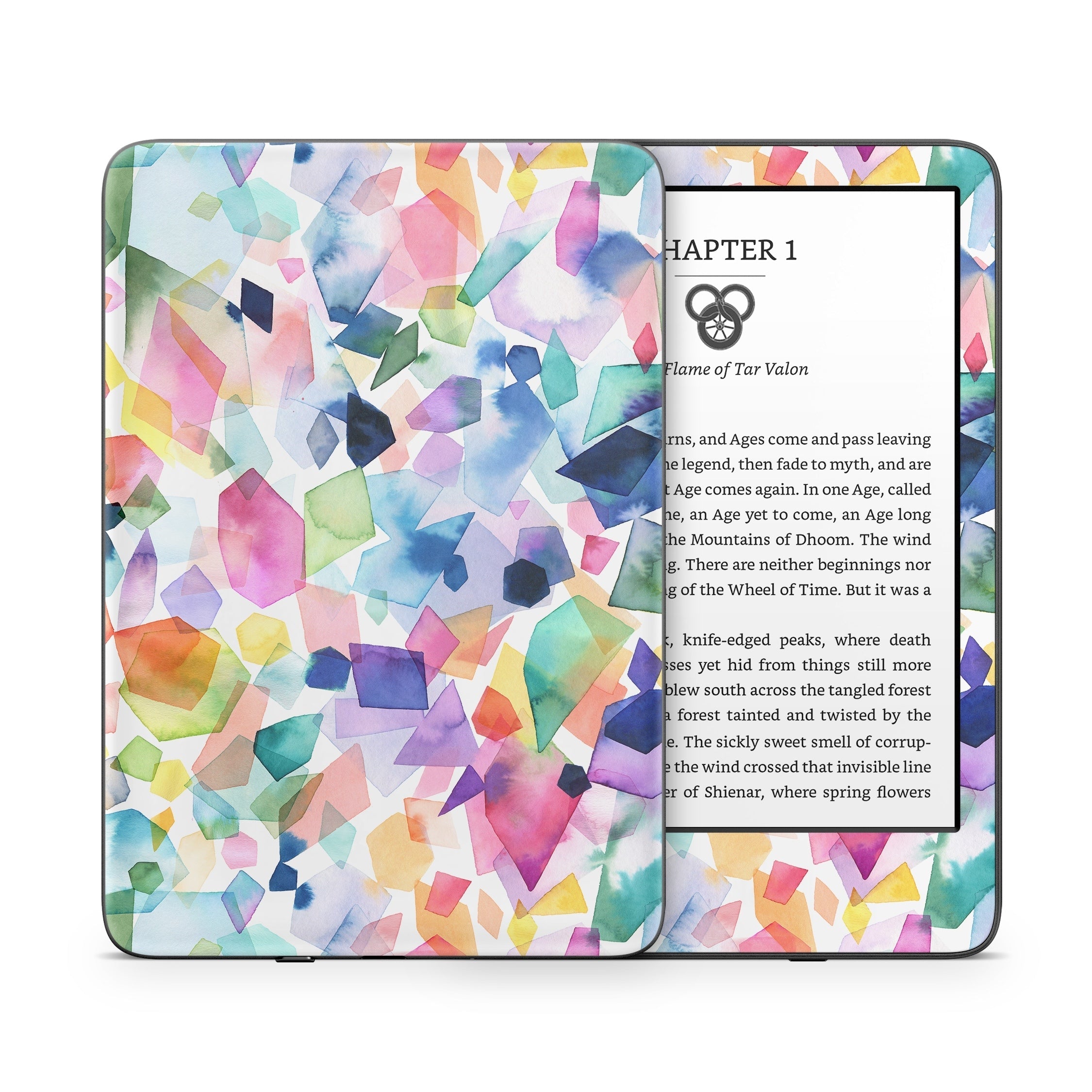 Watercolor Crystals and Gems - Amazon Kindle Skin