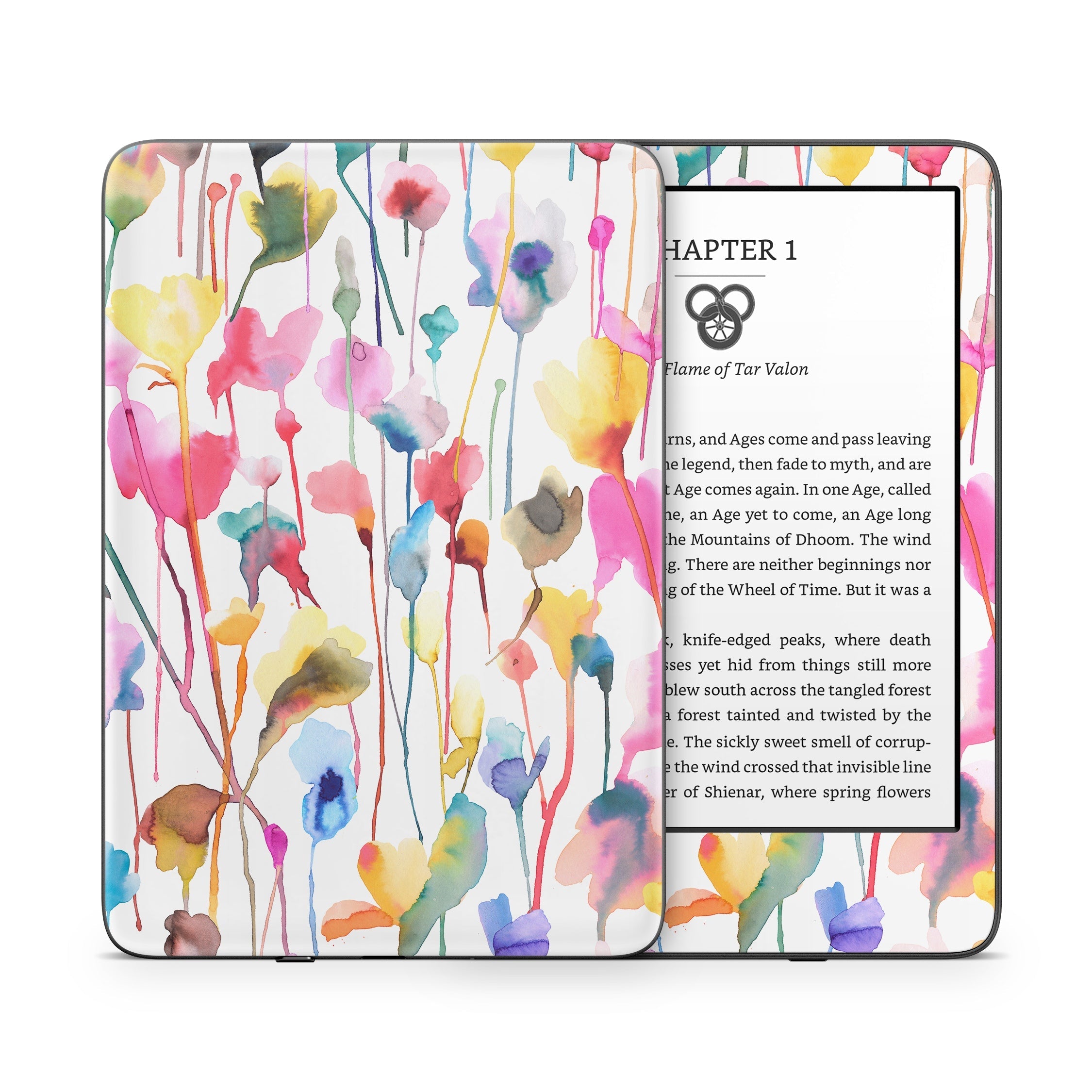 Watercolor Wild Flowers - Amazon Kindle Skin