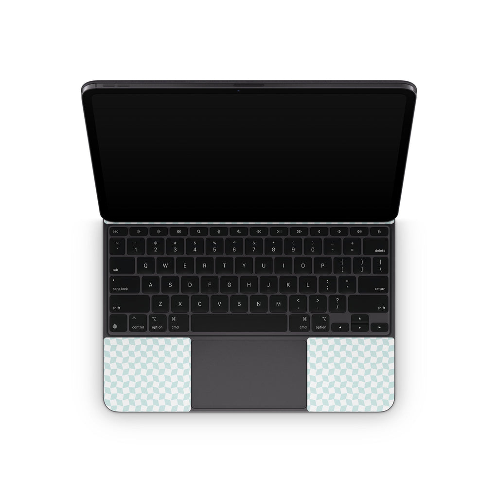 Checker Light Blue - Apple Magic Keyboard for iPad Skin