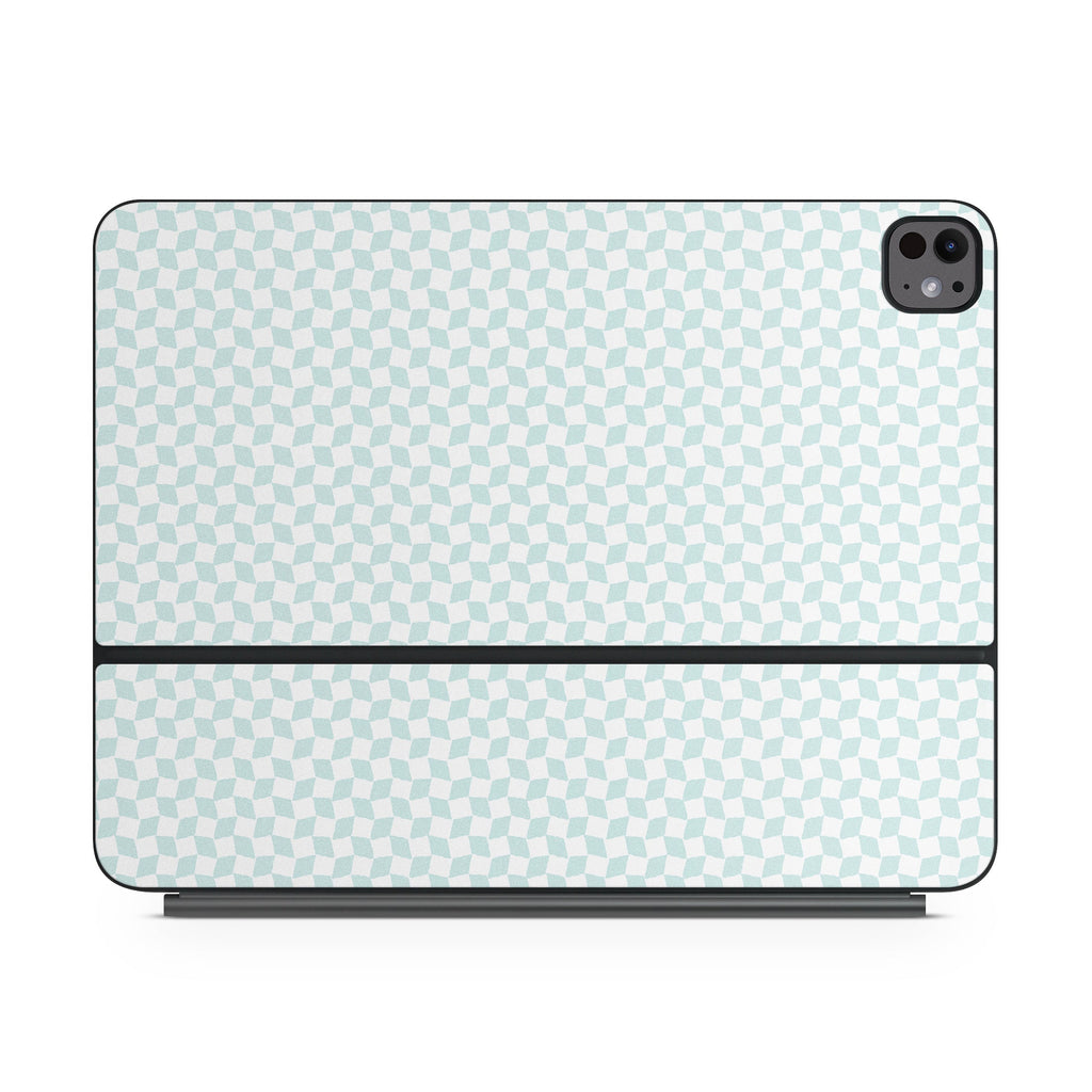 Checker Light Blue - Apple Magic Keyboard for iPad Skin