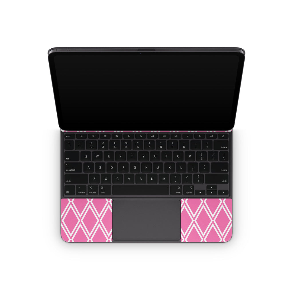 Pink Checks - Apple Magic Keyboard for iPad Skin