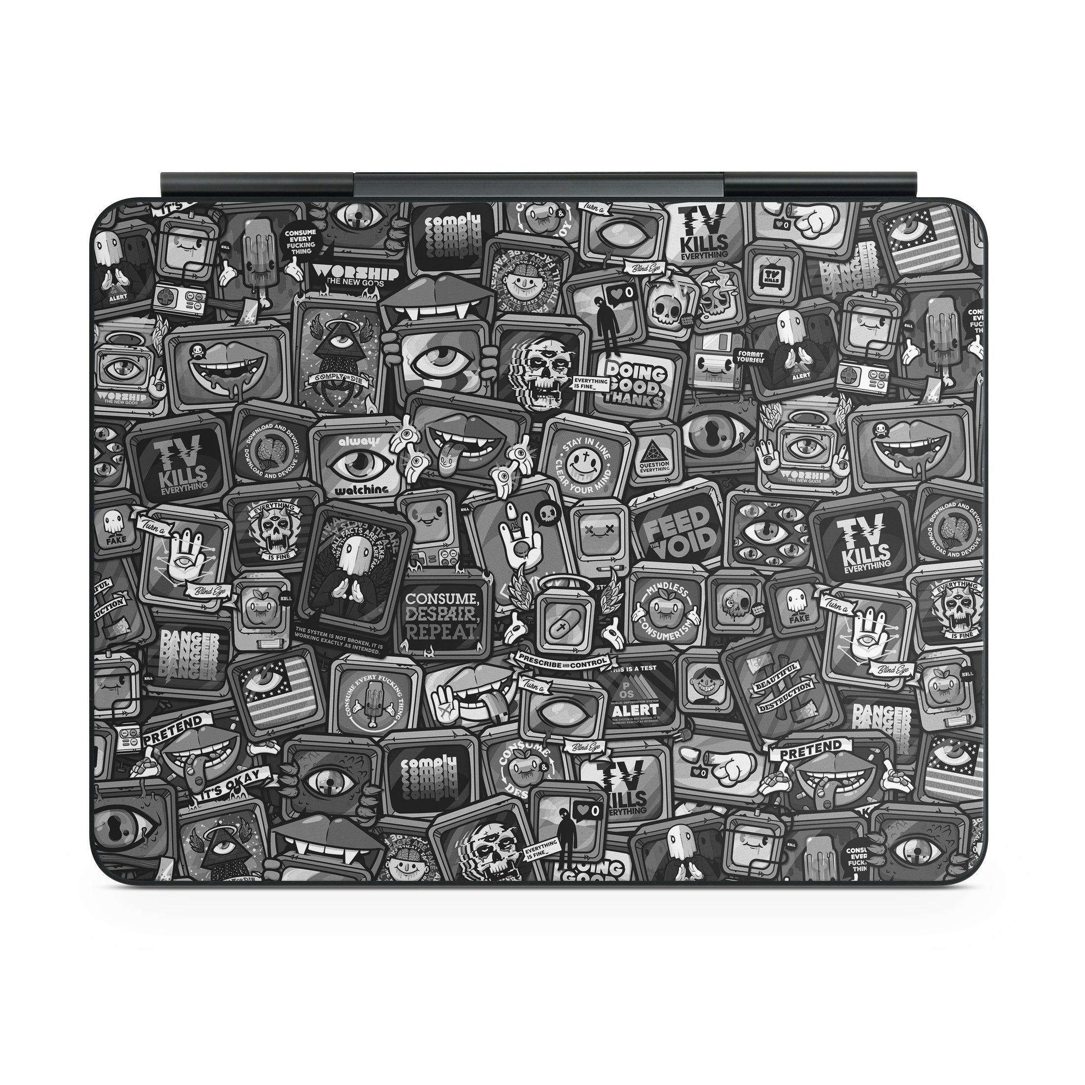 Distraction Tactic B&W - Apple Magic Keyboard for iPad Skin