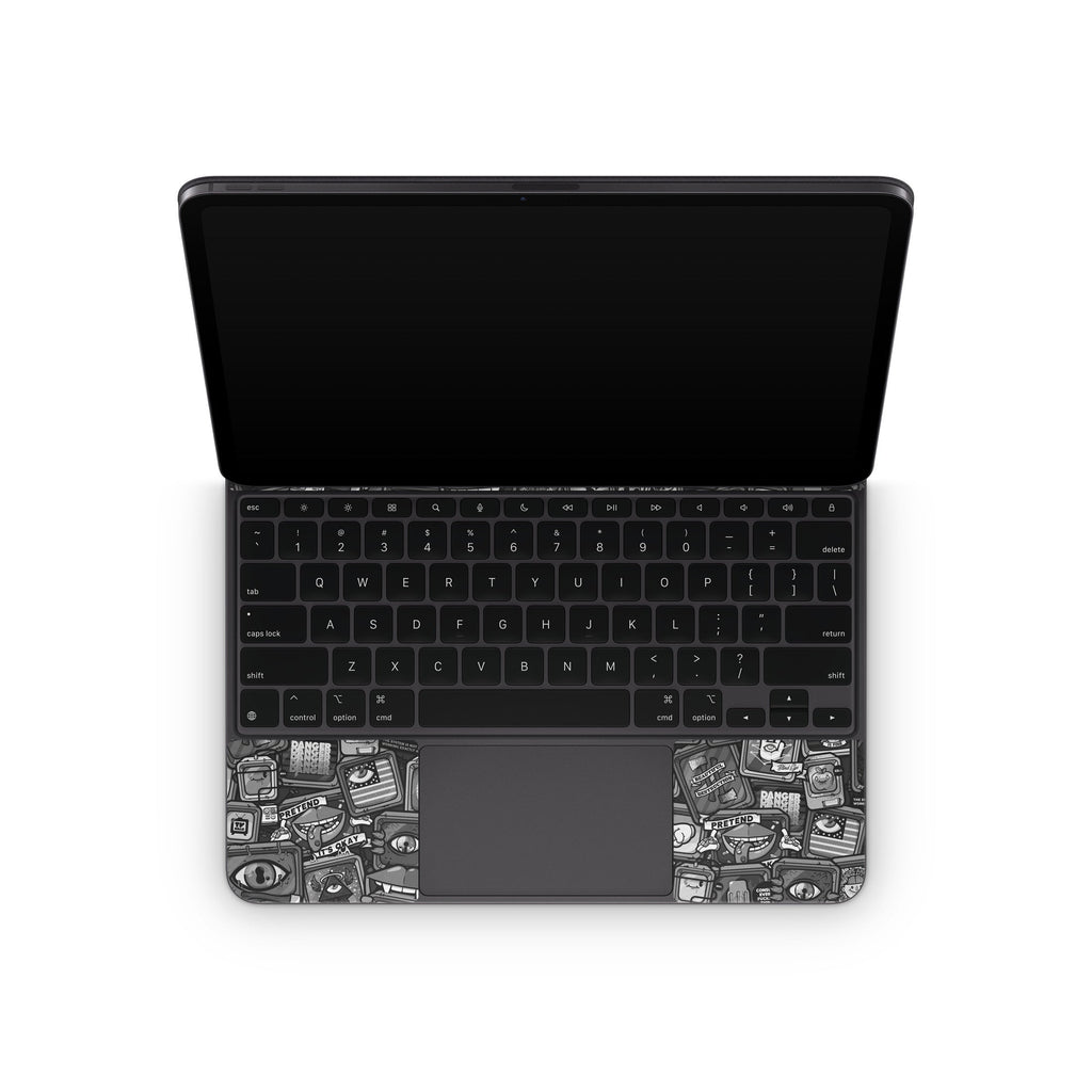 Distraction Tactic B&W - Apple Magic Keyboard for iPad Skin