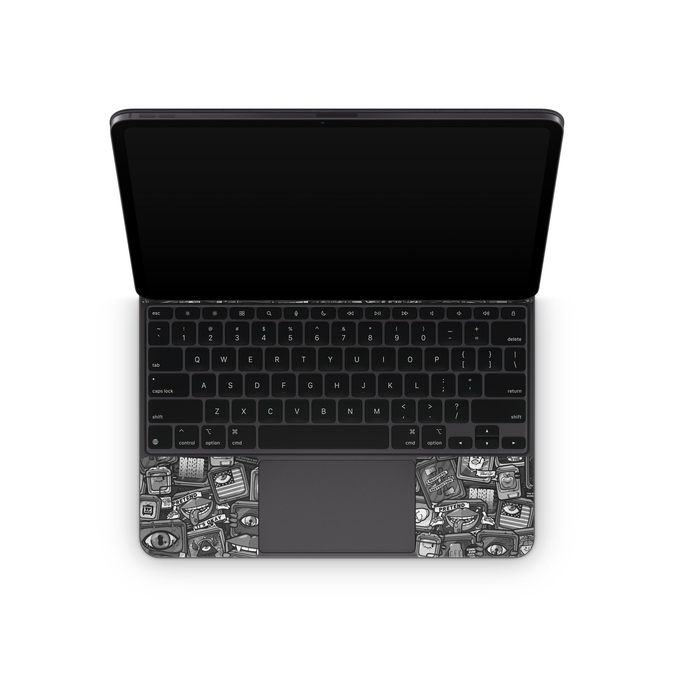 Distraction Tactic B&W - Apple Magic Keyboard for iPad Skin