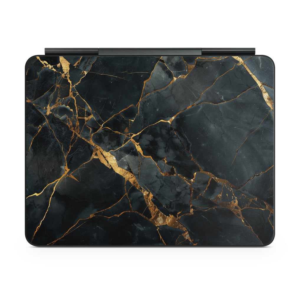 Repaired Black Marble - Apple Magic Keyboard for iPad Skin
