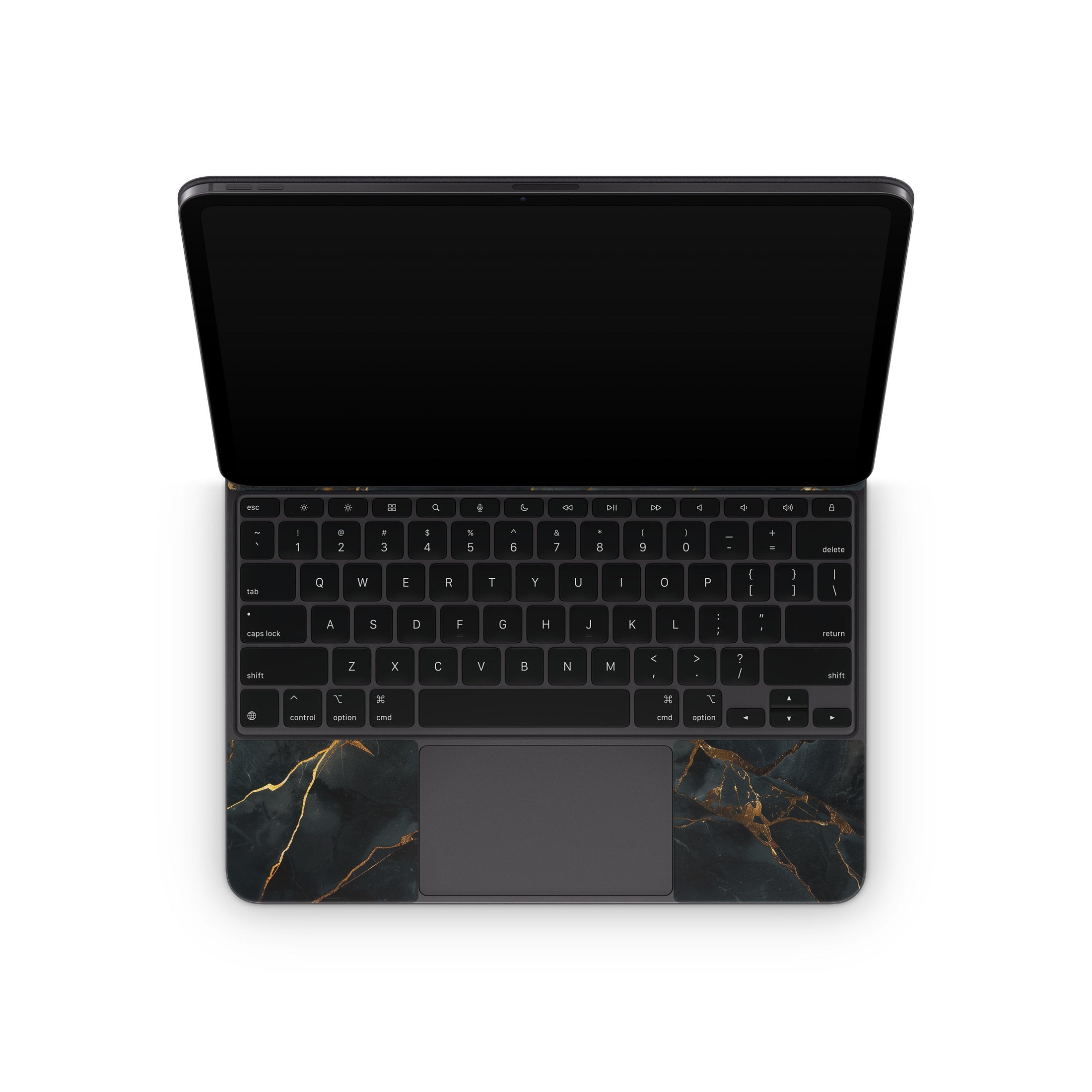 Repaired Black Marble - Apple Magic Keyboard for iPad Skin