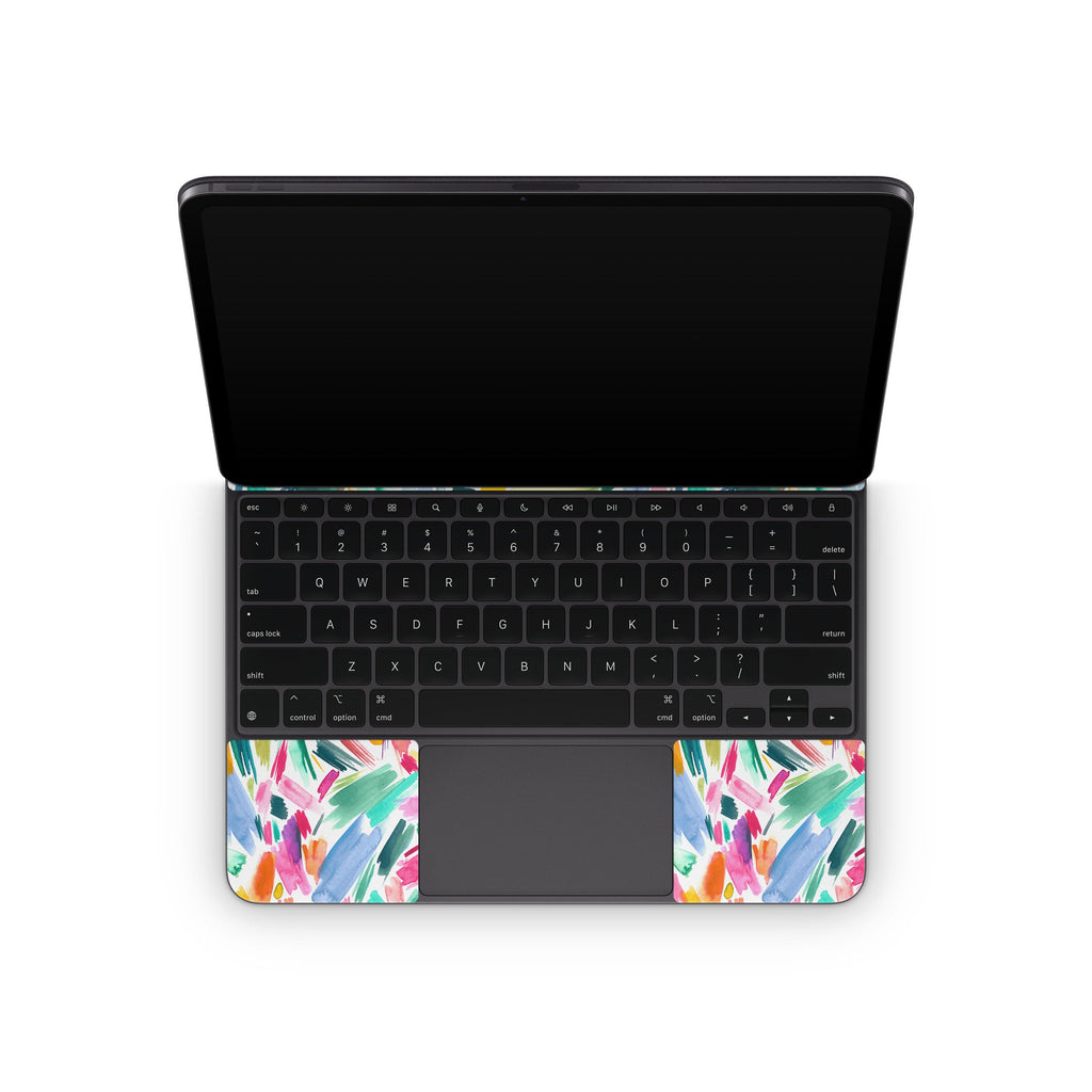 Watercolor Colorful Brushstrokes - Apple Magic Keyboard for iPad Skin