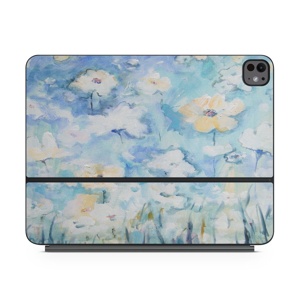 White & Blue - Apple Magic Keyboard for iPad Skin