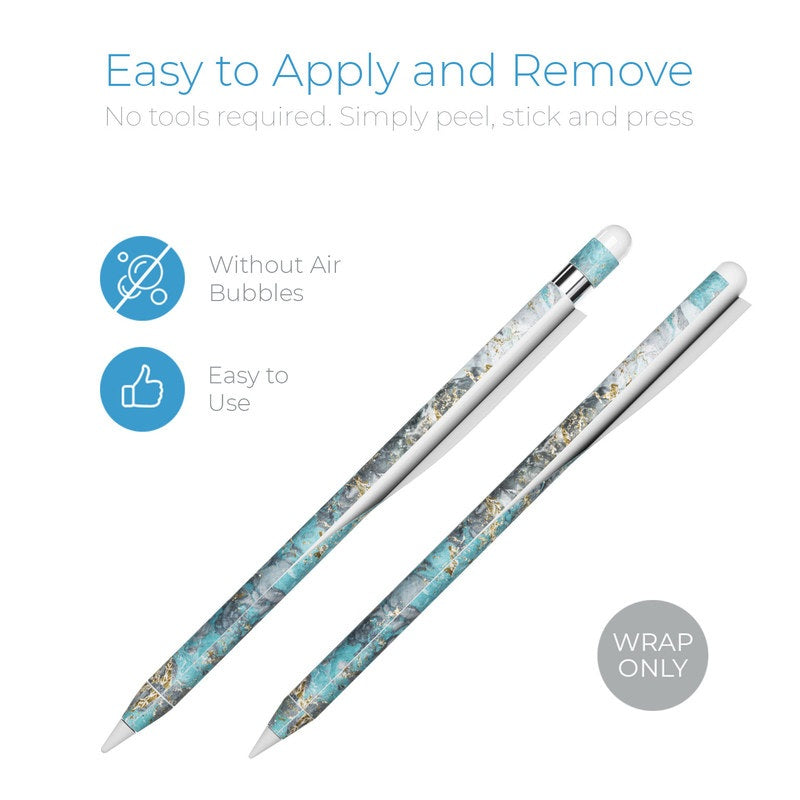 Gilded Glacier Marble - Apple Pencil Skin