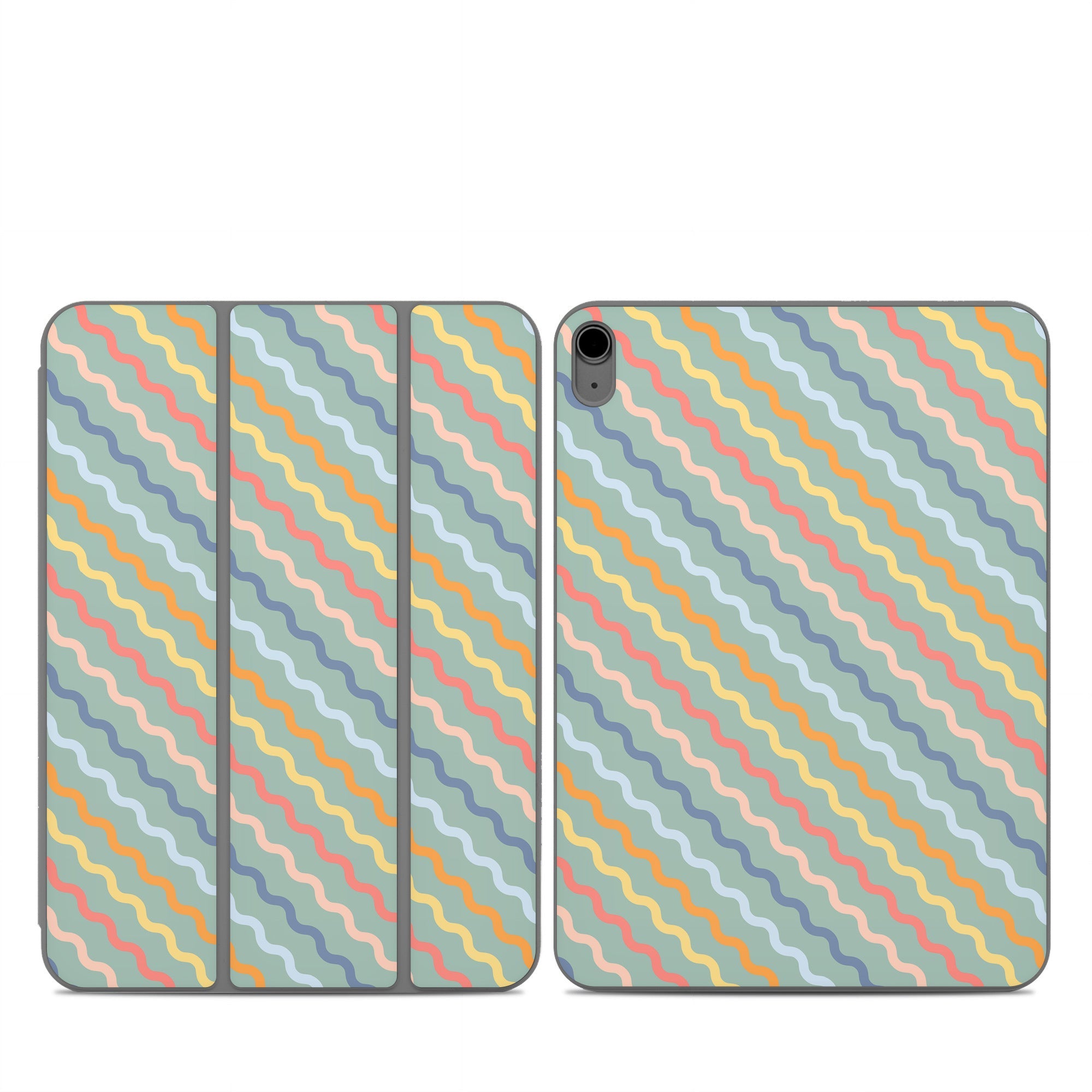 Wavy Diagonal Lines - Apple Smart Folio Skin
