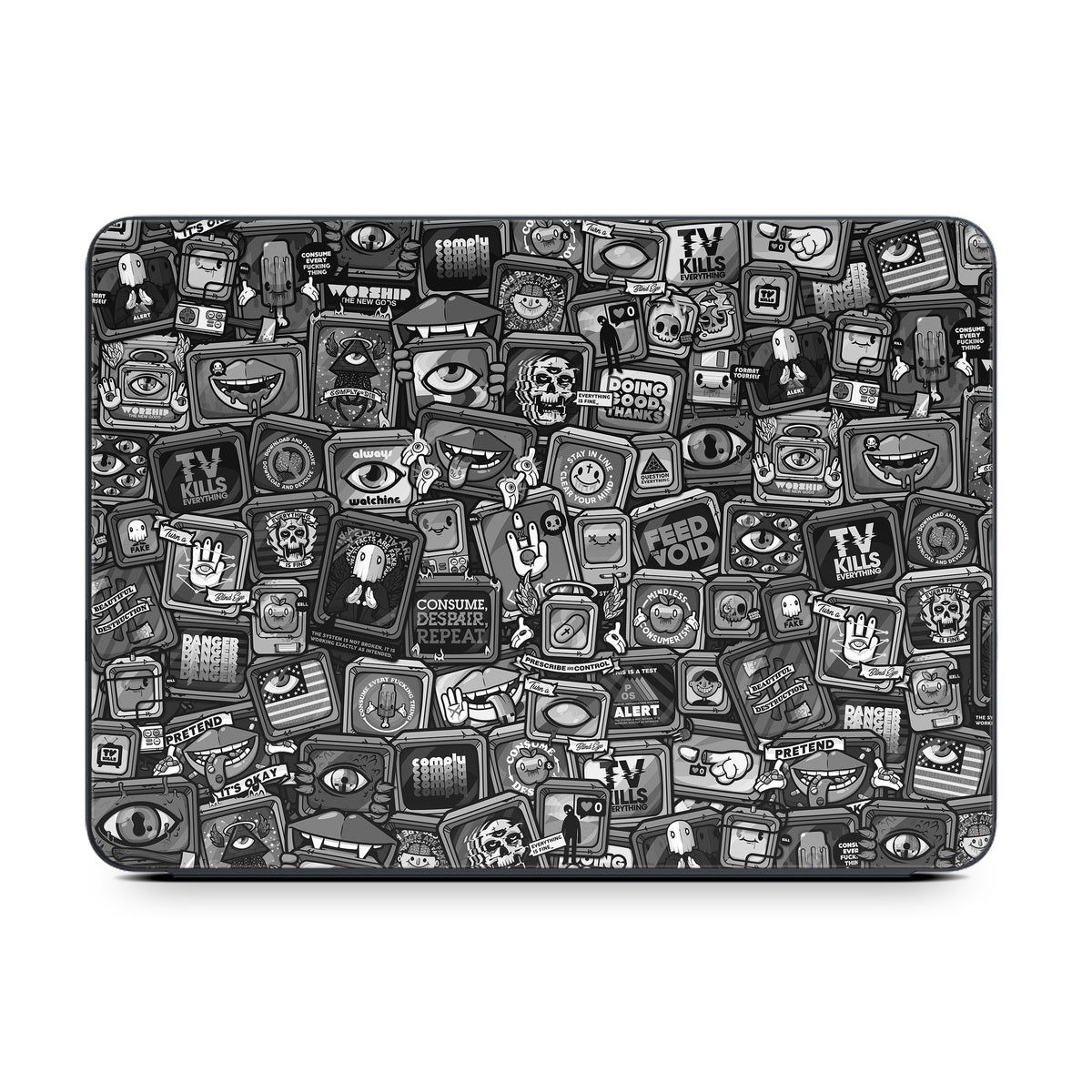 Distraction Tactic B&W - Apple Smart Keyboard Folio Skin