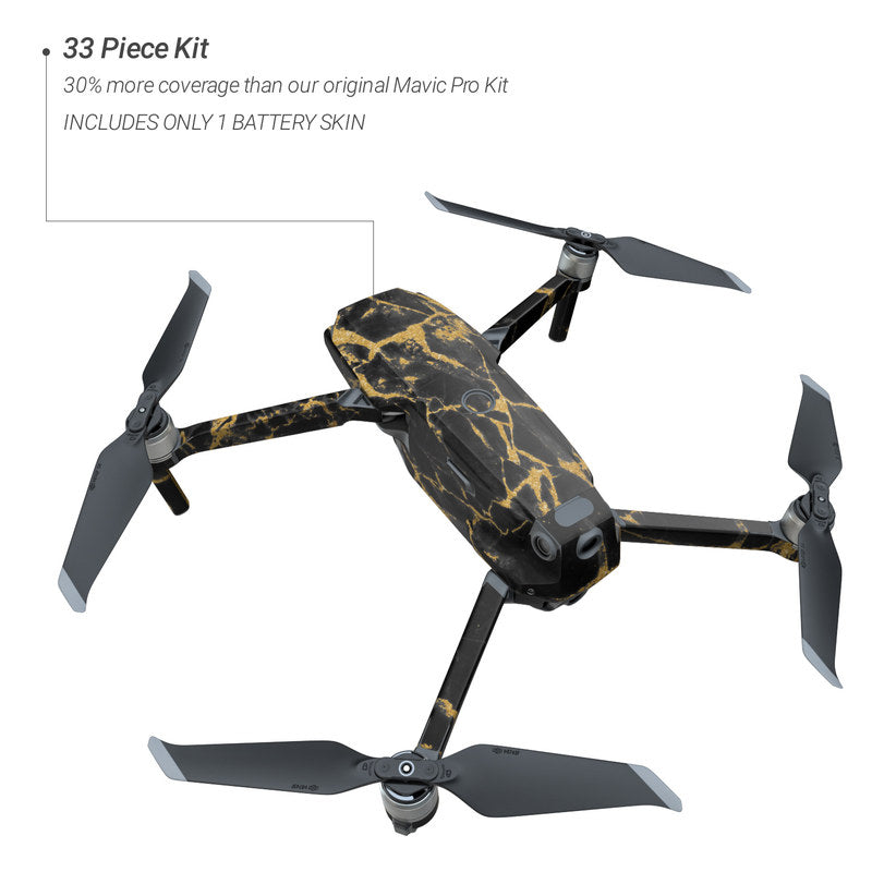 Black Gold Marble - DJI Mavic 2 Skin