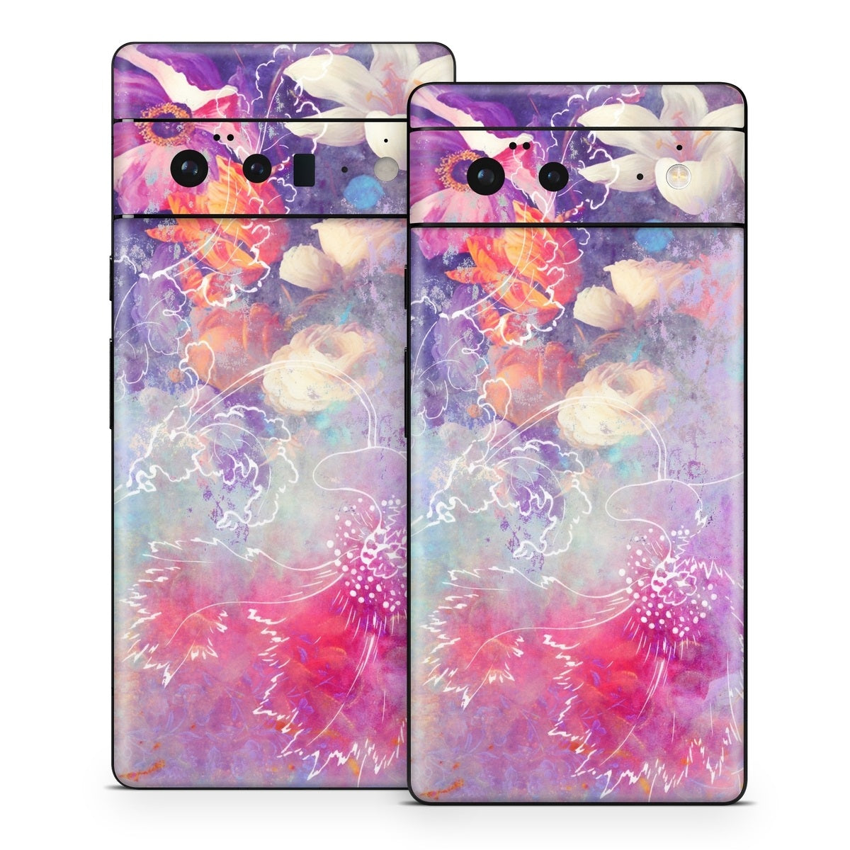 Sketch Flowers Lily - Google Pixel 6 Skin