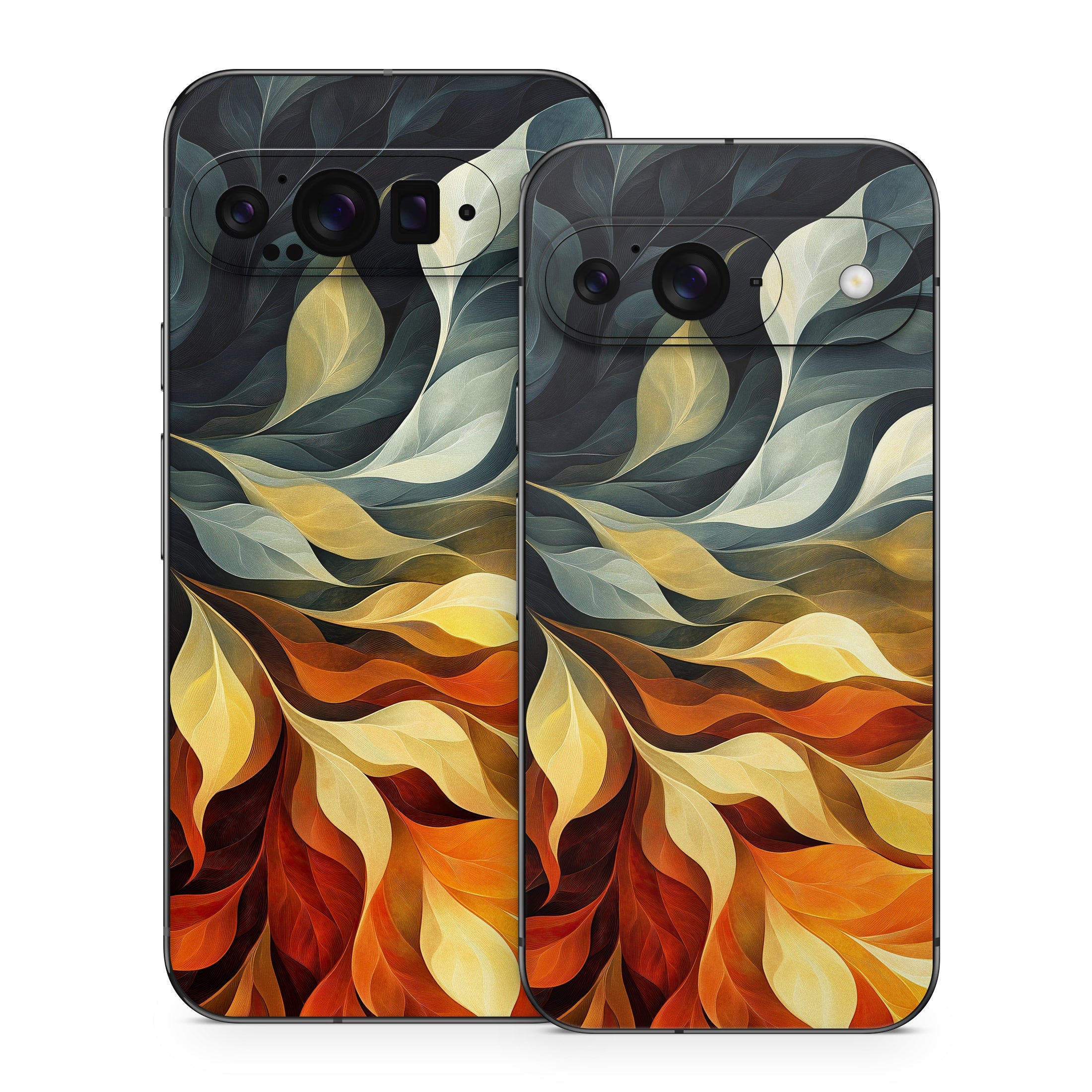 Orange and Charcoal - Google Pixel 9 Skin