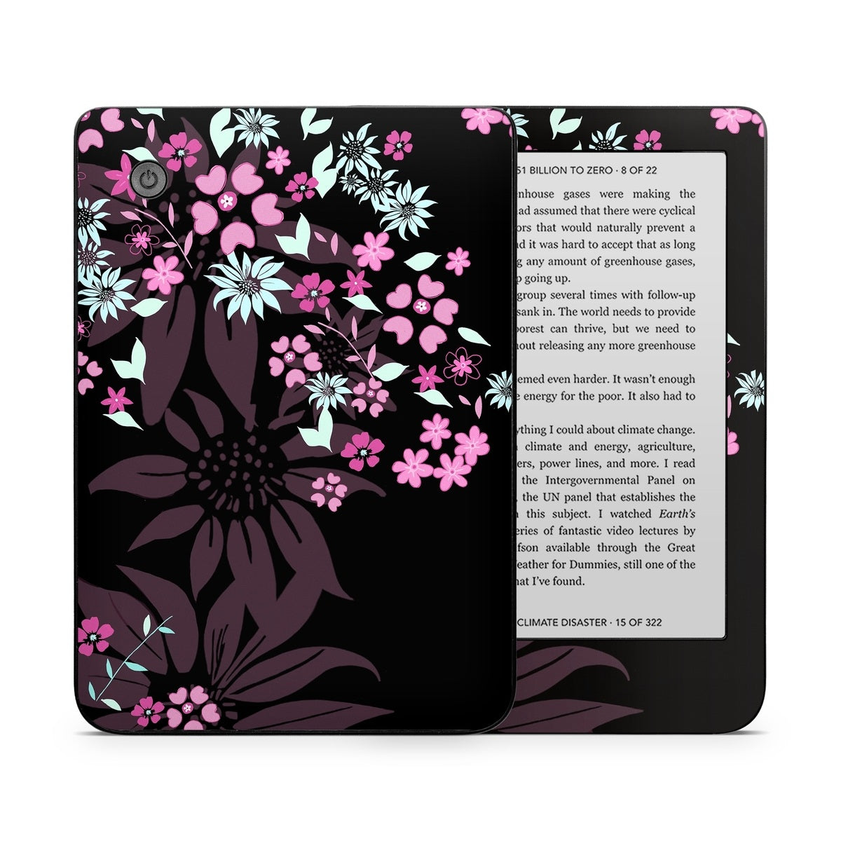 Dark Flowers - Kobo Clara 2E Skin