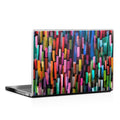 Colorful Brushstrokes Black - Laptop Lid Skin