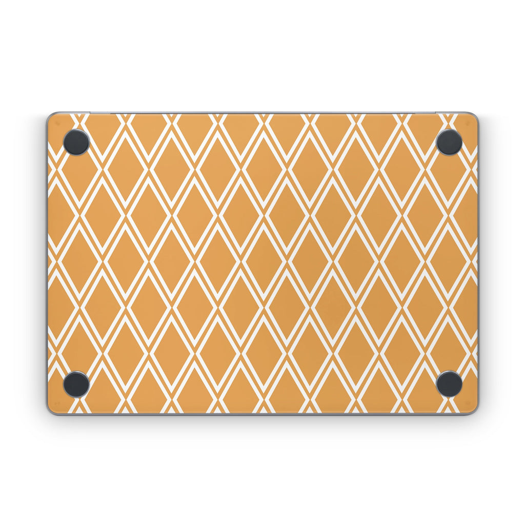 Orange Checks - Apple MacBook Skin