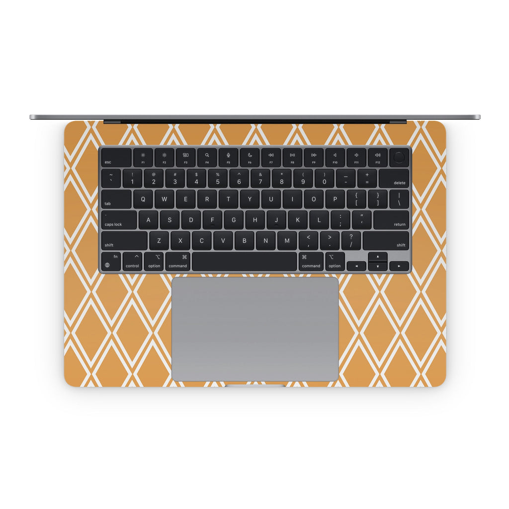 Orange Checks - Apple MacBook Skin