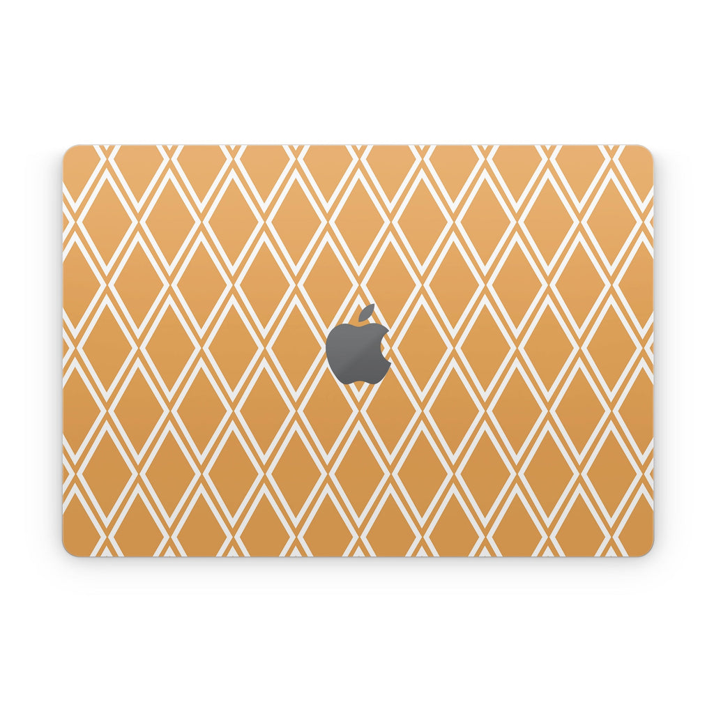 Orange Checks - Apple MacBook Skin