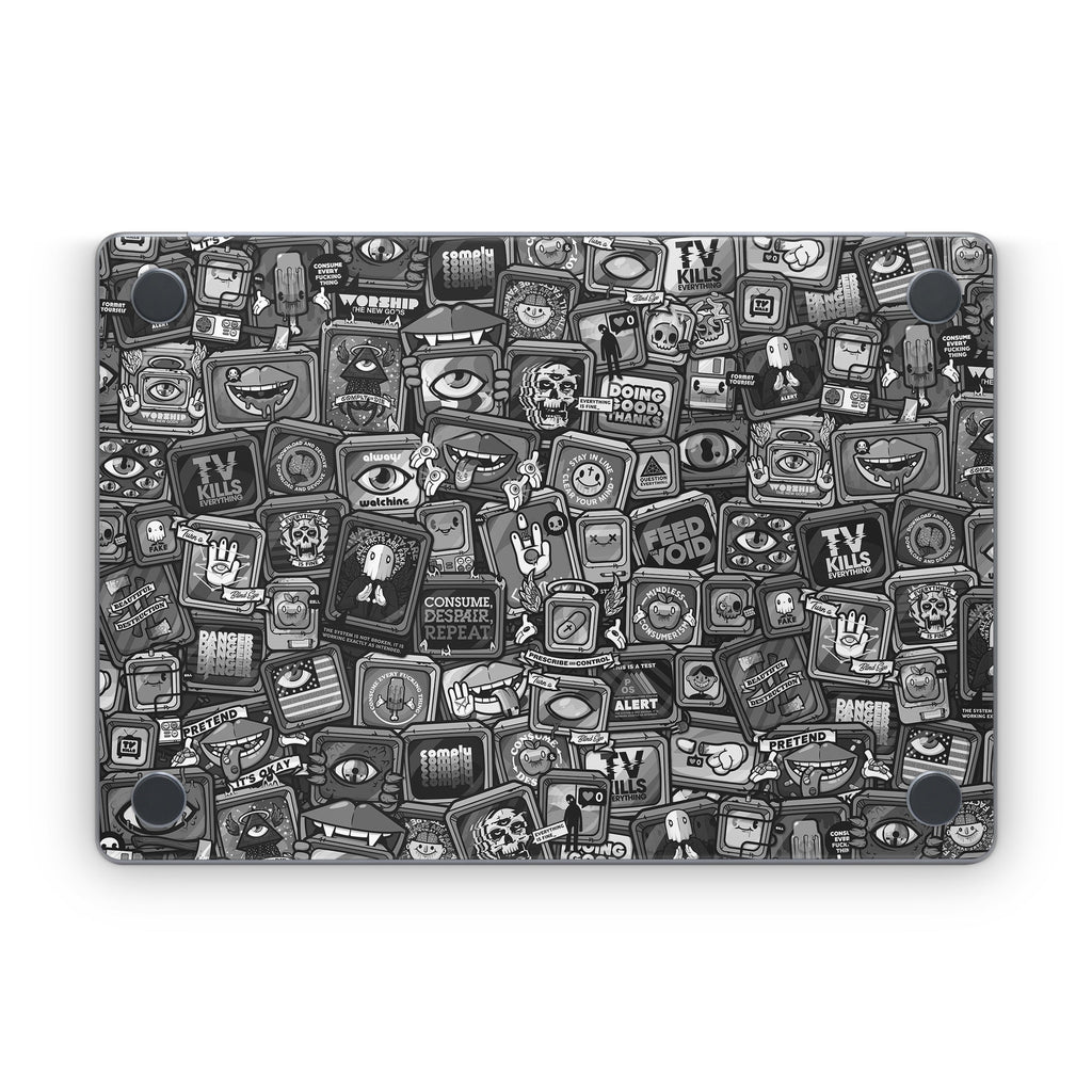 Distraction Tactic B&W - Apple MacBook Skin