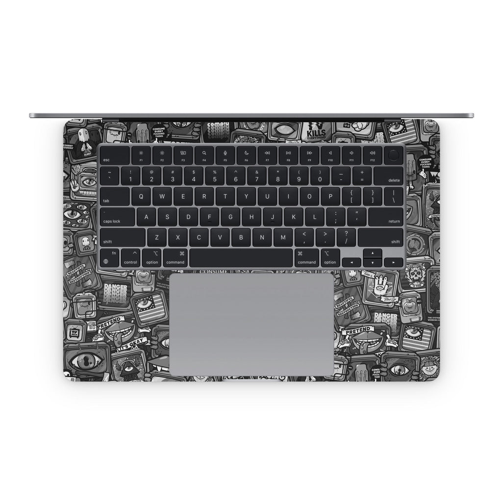 Distraction Tactic B&W - Apple MacBook Skin