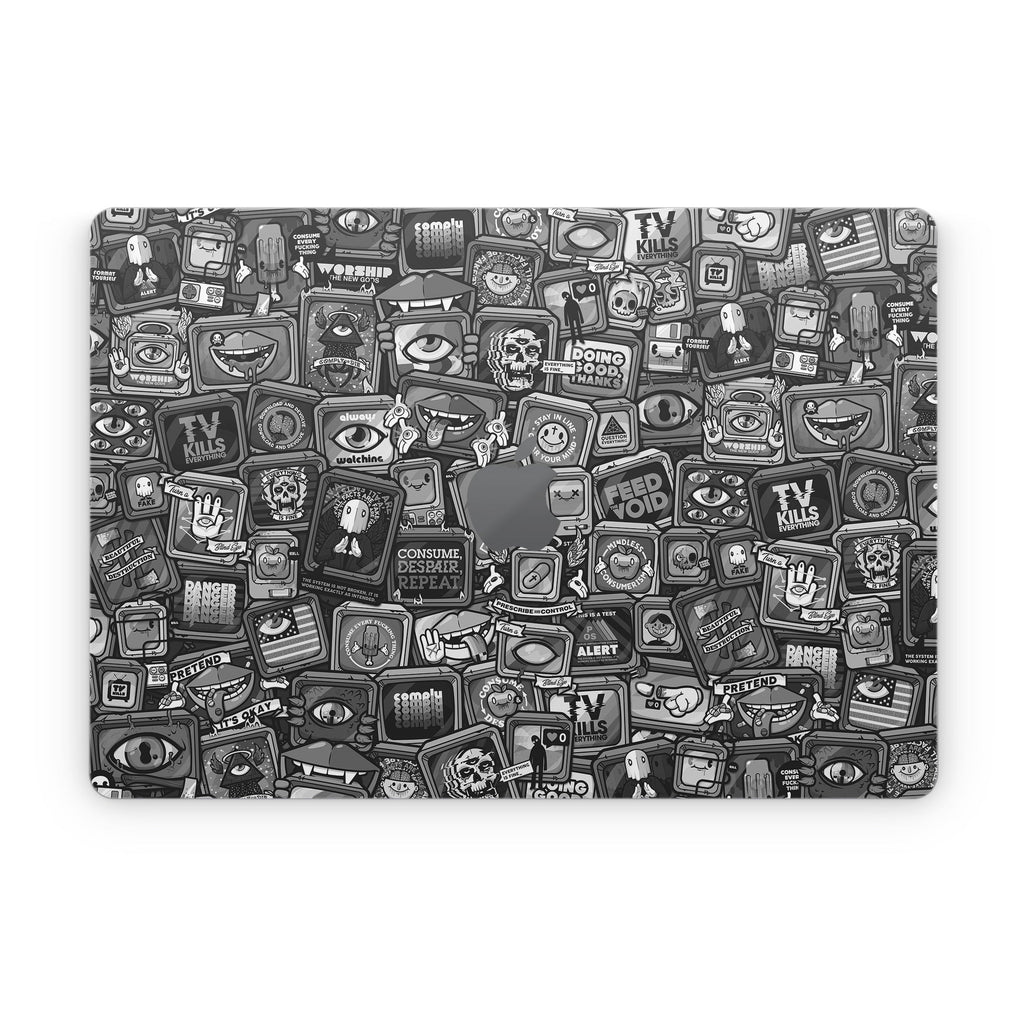 Distraction Tactic B&W - Apple MacBook Skin