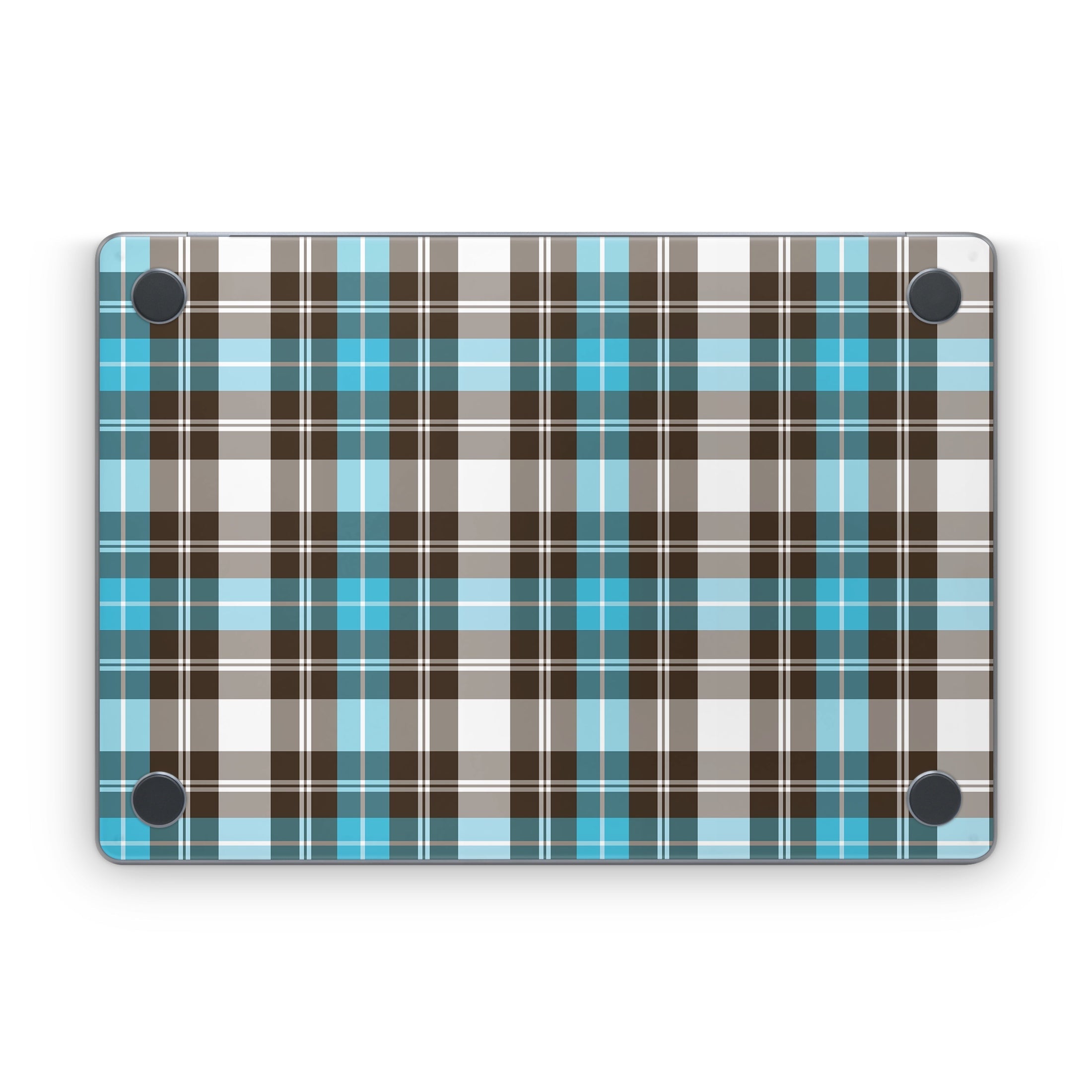 Turquoise Plaid - Apple MacBook Skin