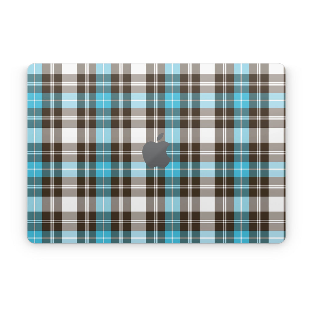 Turquoise Plaid - Apple MacBook Skin