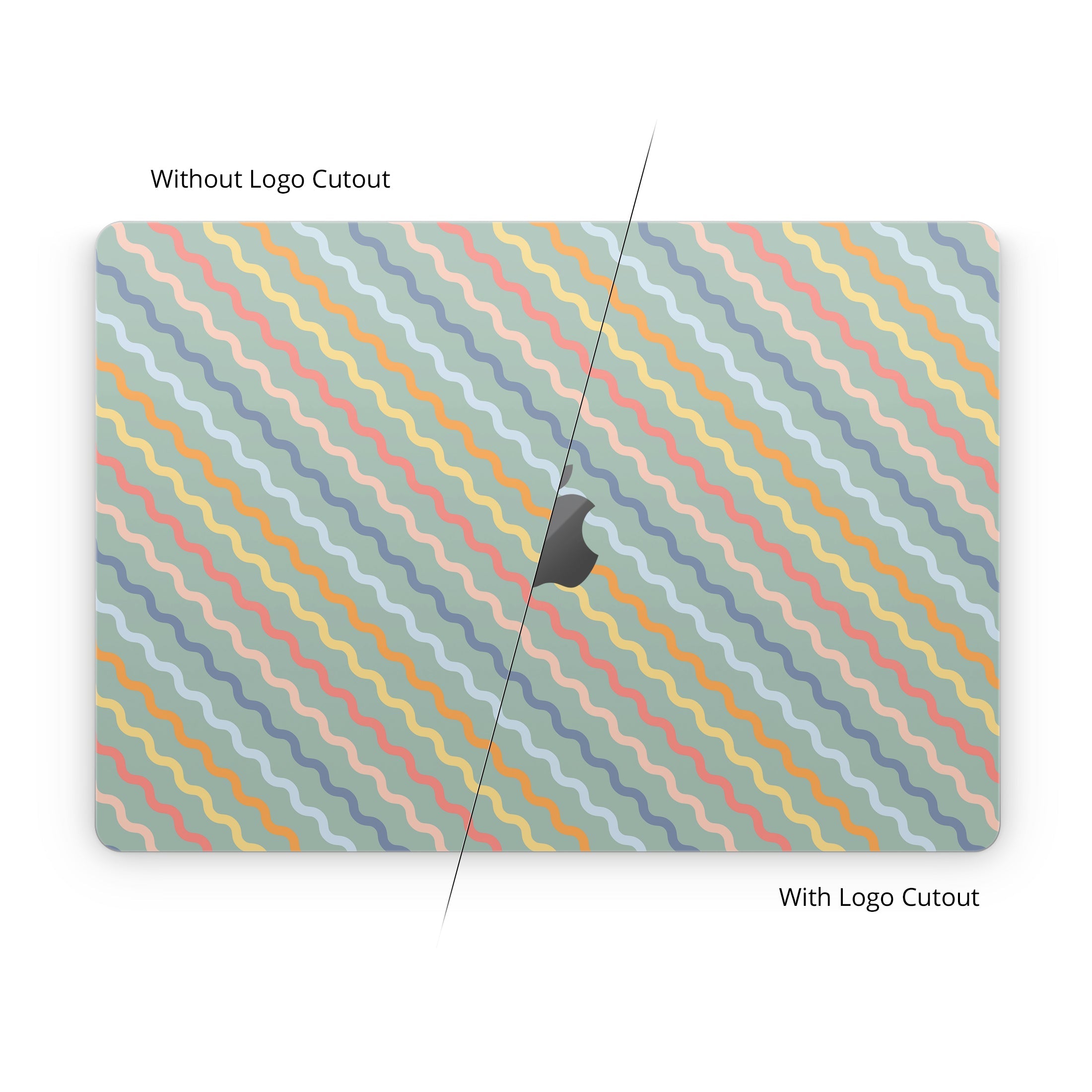 Wavy Diagonal Lines - Apple MacBook Skin